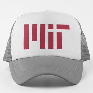 NEW MIT Engineers Foam Trucker Mesh Snapback Hat 2-TONE: GREY WHITE